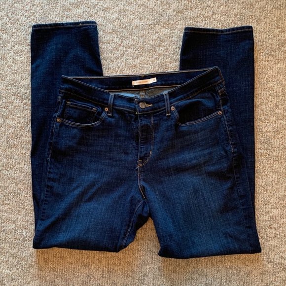 Levi's Classic Straight Leg Dark Wash 12Long - Picture 2 of 9